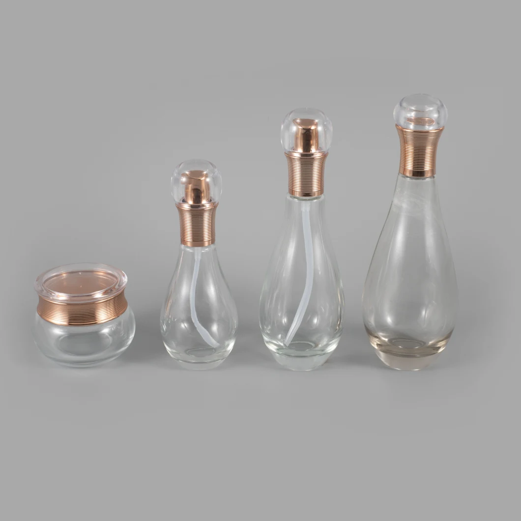 High Quality Customized Uxury Foundation Container Cosmetic Bottle Essential Oil Glass Dropper Bottle Bowling Set Oil Bottle